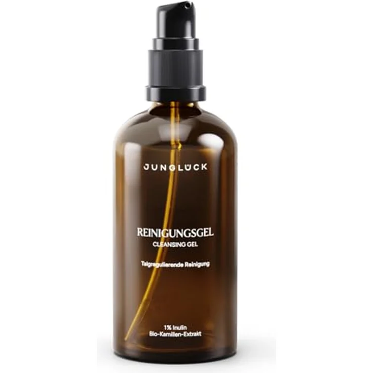 JUNGLÜCK Reinigungsgel Gesicht, Vegan Gel Cleanser für porentiefe Reinigung, schäumende Anti-Pickel Gesichtsreinigung ohne Austrocknen von Haut und Make-Up Entferner – Bild 1