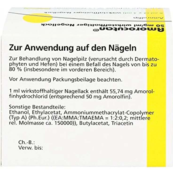 AMOROCUTAN 50 mg/ml wirkstoffhaltiger Nagellack 6 ml – Bild 3