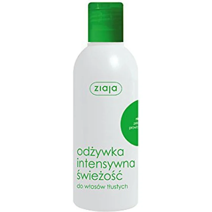 Ziaja Hair Care Feuchtigkeits Conditioner ohne Ausspülen für fettiges Haar mit Mint 200 ml - Beugt Schuppen vor, verhindert fettiges Haar