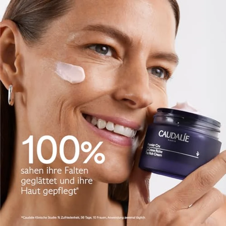 CAUDALIE Premier Cru Die Reichhaltige Creme 50 ml, Langlebigkeitsformel gegen Hautalterung, nachfüllbar – Bild 2