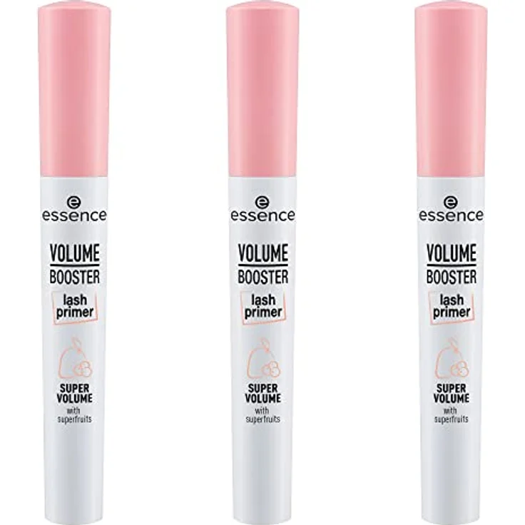 essence VOLUME BOOSTER lash primer, volumengebende Wimperntusche mit Açaí-Öl und Mango-Butter, weiß, 3er Pack (3x7ml) – Bild 1