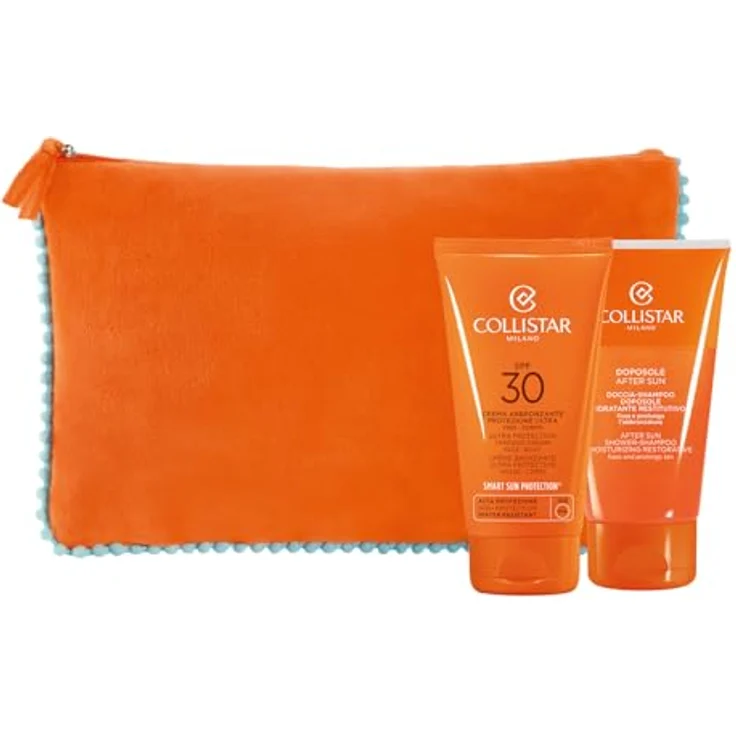Collistar Ultra Protection Tanning Cream Set, Sonnenschutzcreme SPF 30 und After-Sun Rebalancing Cream-Shampoo, 2x150 ml, für Damen – Bild 4