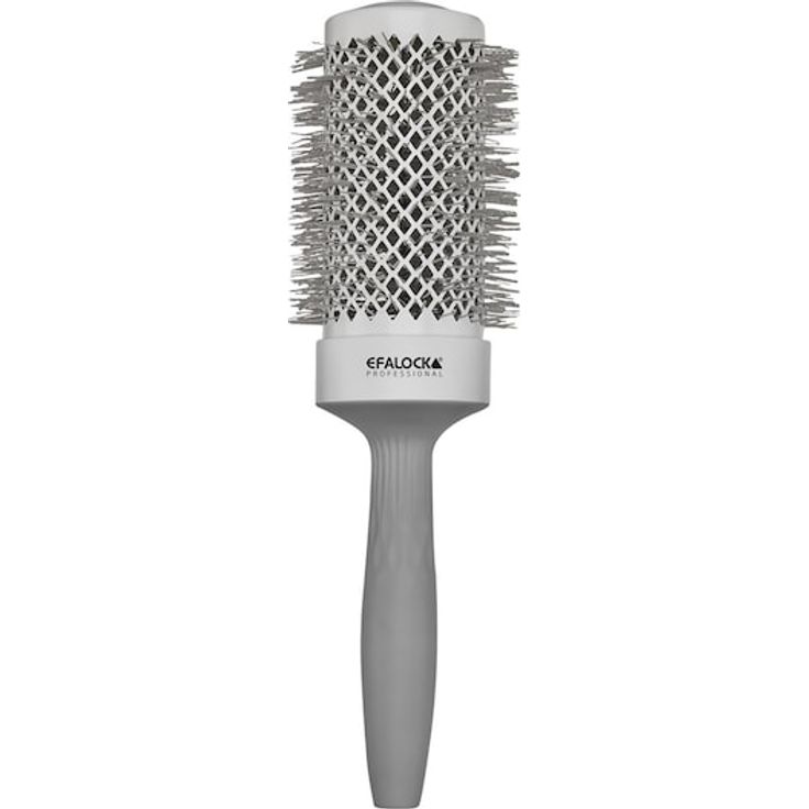 Efalock Professional Secret Shine Pro Rundbürste, Keramikbeschichtung, ergonomischer Griff, antistatische Eigenschaften, grau