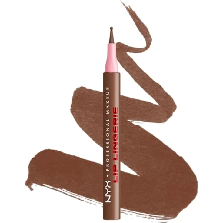 NYX Professional Makeup Lip Lingerie Lipliner Stain, wasserfester Lip Liner mit ultra-feiner Spitze für präzise Konturen, Farbe: Up To No Good – Bild 1