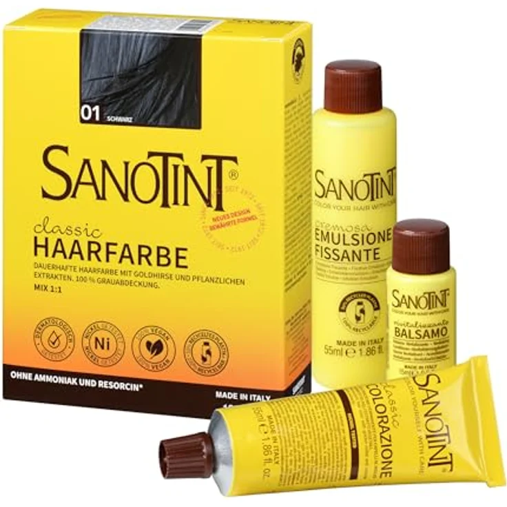 Firstorganicbaby Sanotint hair color no. 1 Black, 125ml – Bild 2