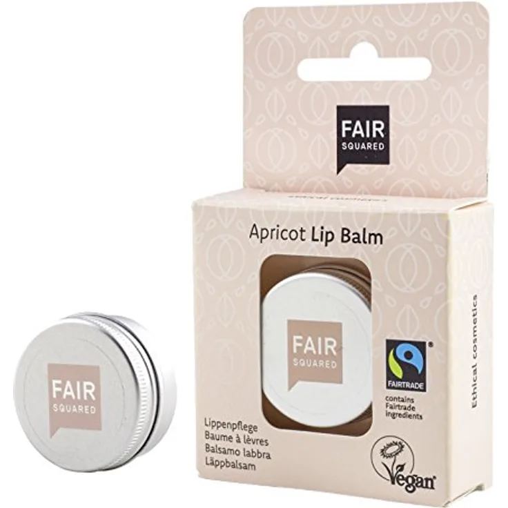 FAIR SQUARED Lip Balm Sensitive Apricot, 12 g mit Sheabutter für empfindliche Haut