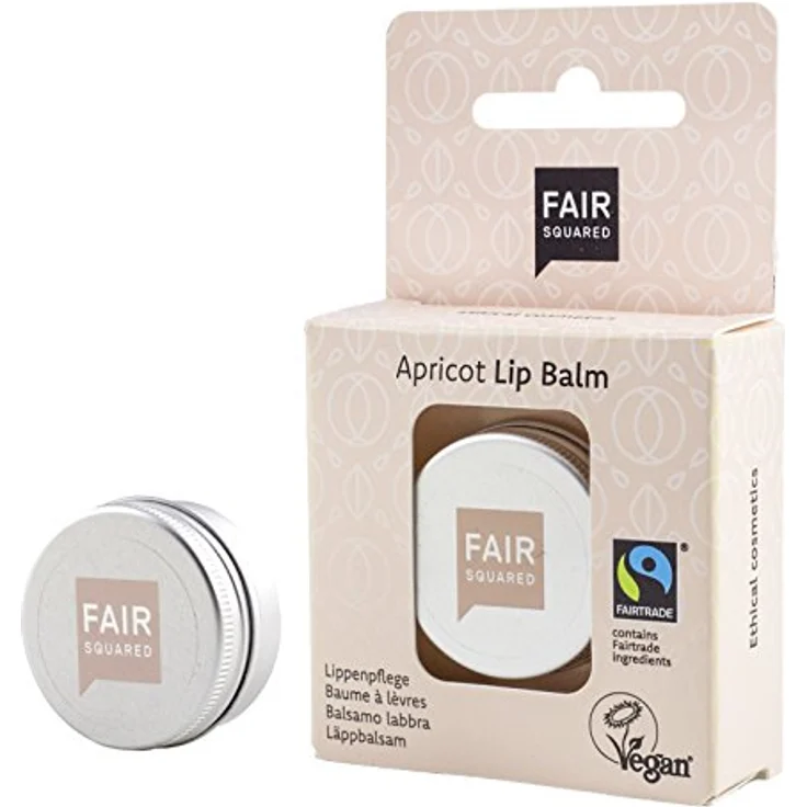 FAIR SQUARED Lip Balm Sensitive Apricot, 12 g mit Sheabutter für empfindliche Haut – Bild 1