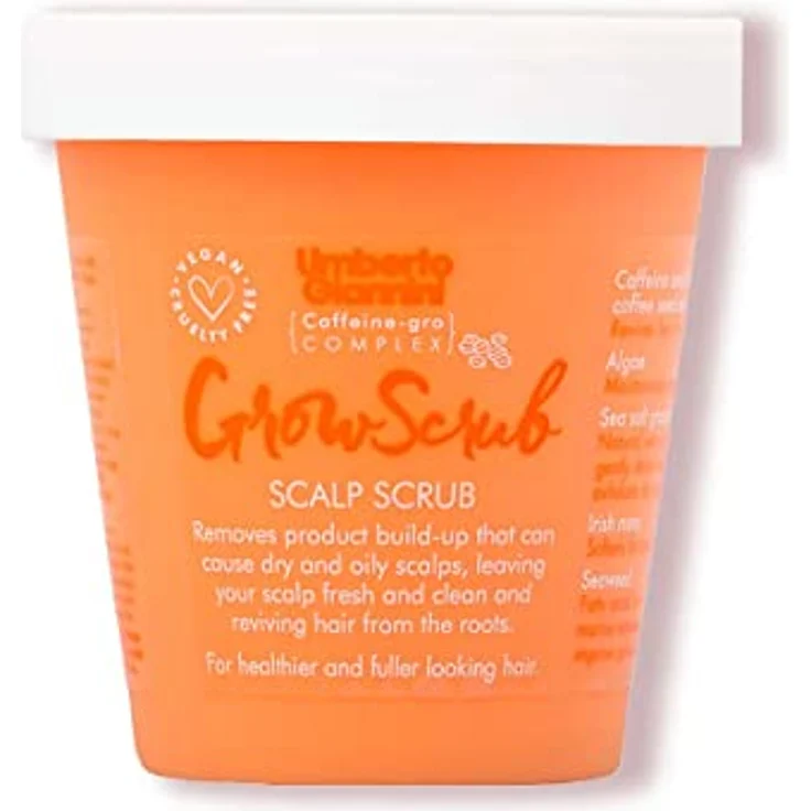 Umberto Giannini Grow Long Scalp Scrub, Kopfhautpflege mit natürlichen Exfolianten und Caffein-Gro-Complex, 250 g – Bild 1