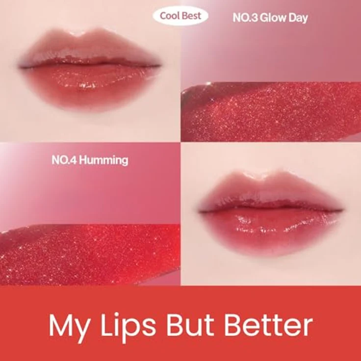 Unleashia Non-Sticky Dazzle Tint, langlebiger Lipgloss mit feuchtigkeitsspendender Pflege, Farbton NO.4 Humming, 7.6 g – Bild 6