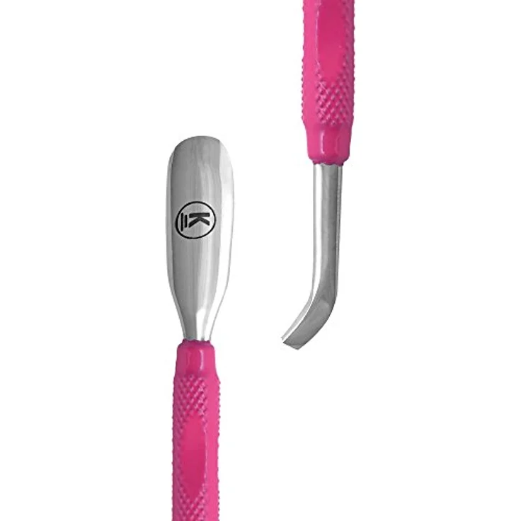 K-Pro Nagelhautschieber und Nagelreiniger mit Löffel aus Edelstahl - Pro Pusher (Pink) – Bild 4