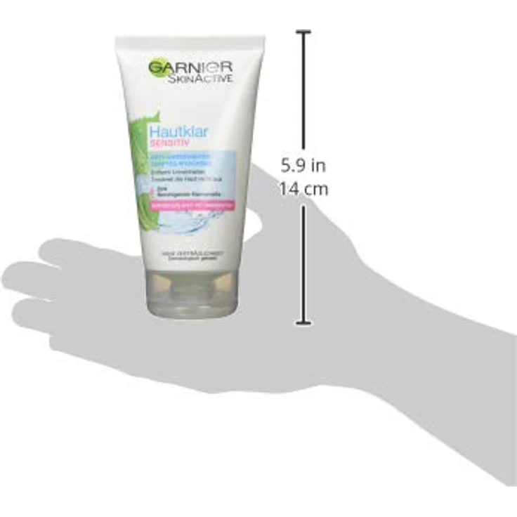 Garnier Waschgel, sanfte Reinigung für empfindliche Haut, Anti-Unreinheiten, seifenfrei, mit Zink & Hamamelis, sensitiv, 1er-Pack (1 x 150 ml) – Bild 3