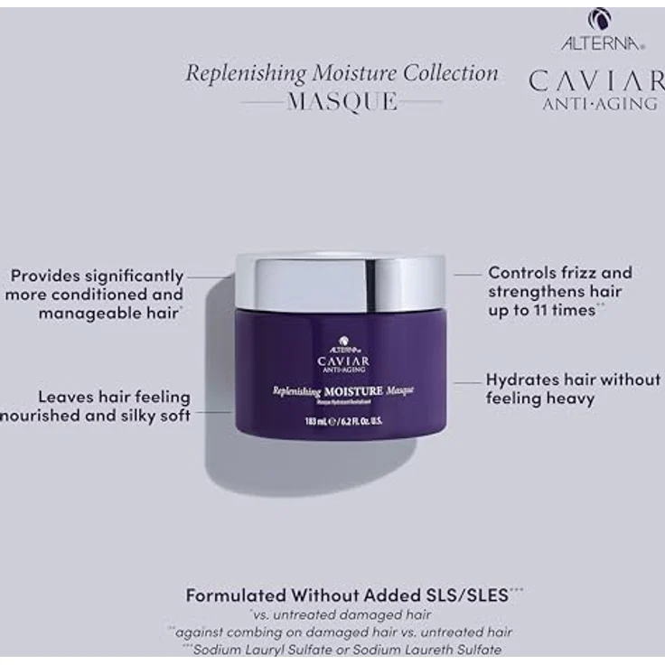 Alterna Caviar Anti-Aging Replenishing Moisture Hair Masque, Haarmaske für trockenes und grobes Haar, 183 ml – Bild 2