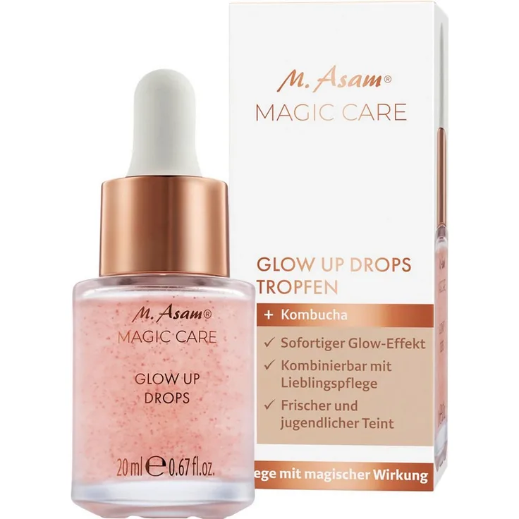 M. Asam Gesichtsserum Magic Care Glow Up Drops, 20 ml, mit Mineralpigmenten und Kombucha-Extrakt für sofortigen Glow-Effekt