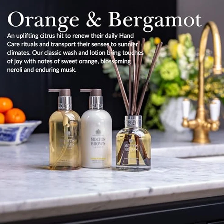 Molton Brown Orange & Bergamot Bade- und Duschgel Nachfüllpackung 400 ml, Umweltfreundliche Reinigung mit belebendem Zitrusduft – Bild 2