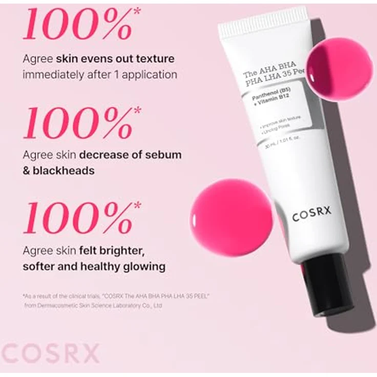 Cosrx The AHA BHA PHA LHA Peeling-Gel, chemisches Gesichtspeeling zur Bekämpfung von Mitessern, 30 ml – Bild 5