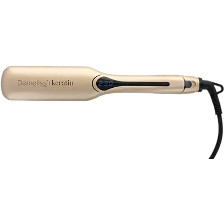 Demeliss Kera-GOLD XL, Glätteisen mit keratinangereicherte Platten, breite 45 x 110 mm, 14 temperatur einstellbar, ideal für mittellanges bis langes Haar – Bild 2