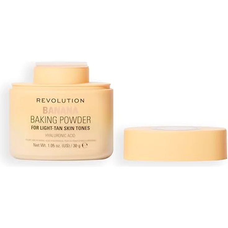 Revolution Loose Baking Powder Puder, 30 g BANANA, talkfreie Formel mit Vitamin E und Hyaluronsäure für makelloses Finish – Bild 8