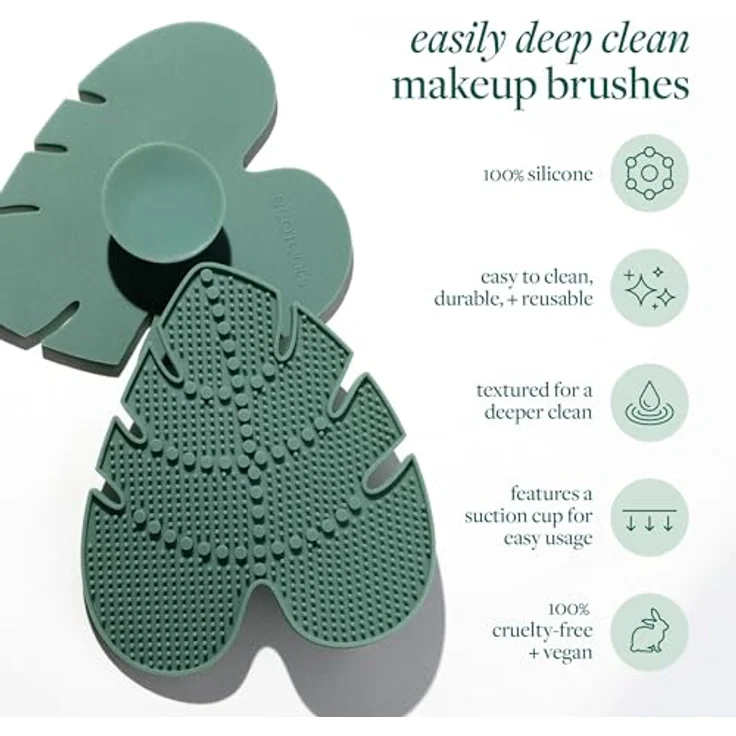 EcoTools Makeup Brush Cleansing Pad, Reinigungsmatte mit Saugnapf für gründliche Pinselreinigung, 1 Stück – Bild 2