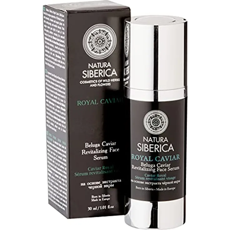 Natura Siberica Royal Caviar Face Serum, Gesichtsserum zur Revitalisierung mit Kaviar-Extrakt, 30 ml