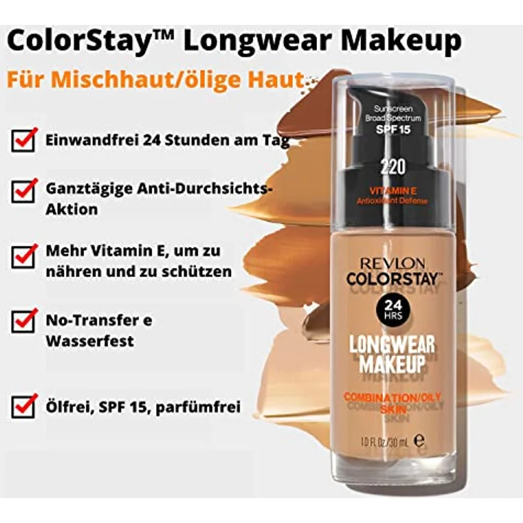 Revlon ColorStay Combination/Oily Skin 340 Early Tan 30 ml – Bild 3
