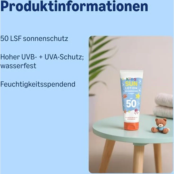 by Amazon Kid's Sun Lotion 50 LSF, 200 ml, hoher UVB+UVA Schutz, wasserabweisend, schnelle Absorption – Bild 2