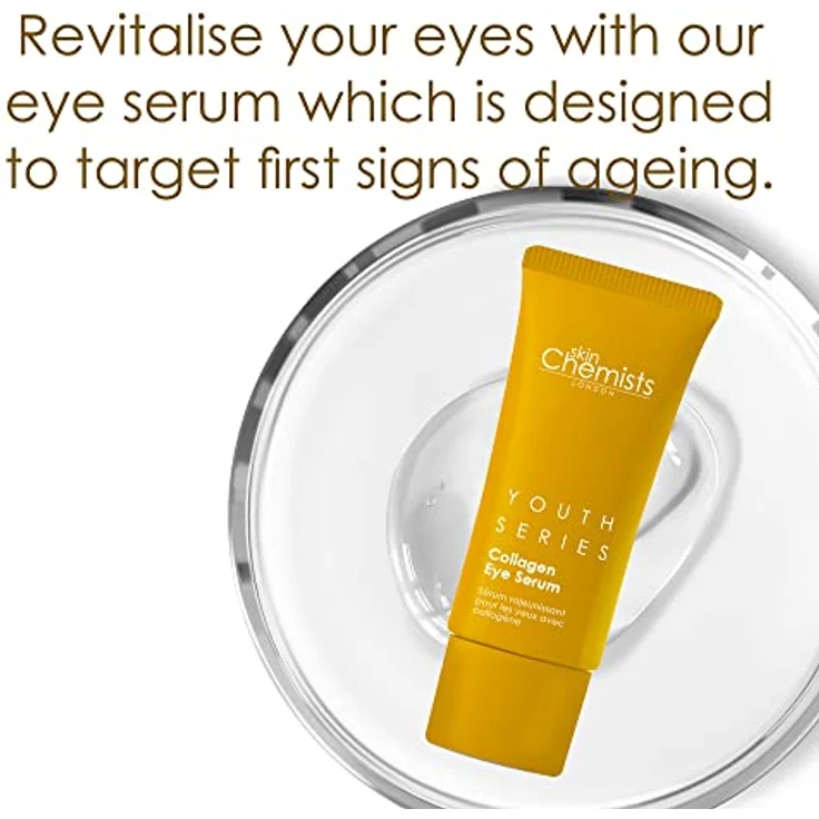 SkinChemists Collagen Eye Serum 15ml | Anti-Falten-Pflege mit Wirkstoffen für eine elastischere Haut - Alle Hauttypen – Bild 2