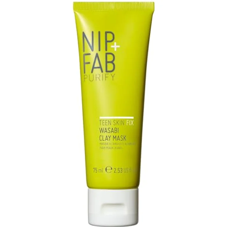 Nip+Fab Teen Skin Fix Wasabi Clay Mask, 75 ml, Purifies Congested Pores with Kaolin Clay and BHA Salicylic Acid, Healing and Moisturizing Formula, Creamy Texture, Enriched with Avocado Oil, Soothing Plant Extracts – Bild 1
