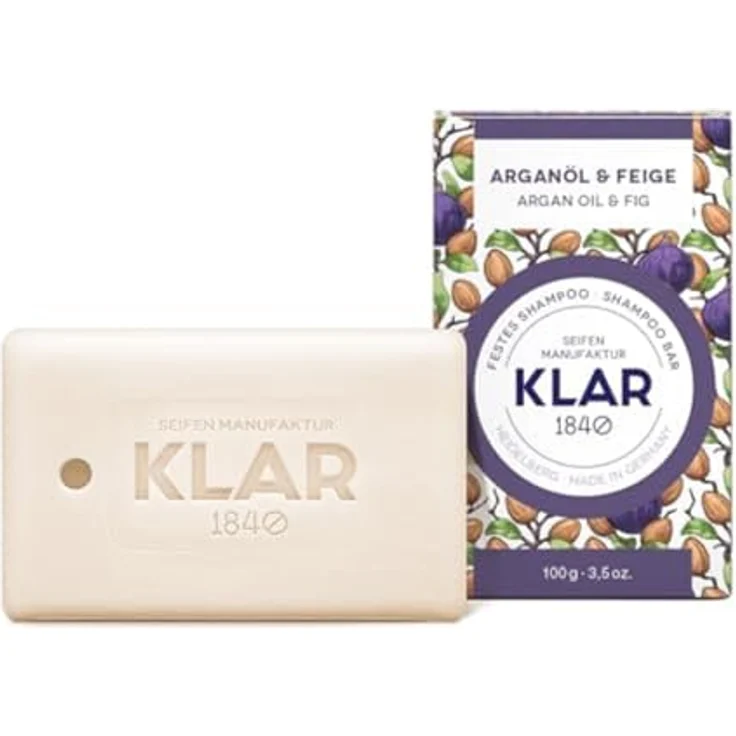 Klar Festes Shampoo Haarseife Arganöl/Feige 100 g – Bild 3