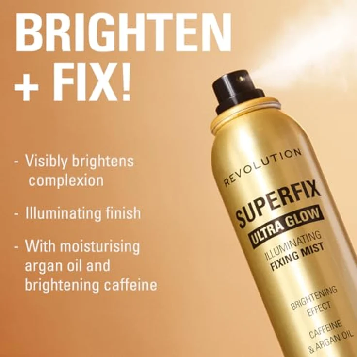 REVOLUTION Superfix Ultra Glow Fixing Spray, strahlendes Finish zur Hautvorbereitung und Fixierung – Bild 2