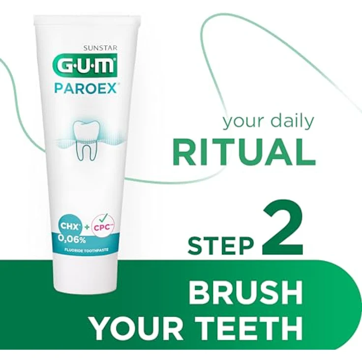 GUM PAROEX 0,06% Zahnpasta, fortschrittliche Zahnfleischpflege mit Zweifach-Antiplaque-System, beruhigt empfindliches Zahnfleisch, 6 x 75ml – Bild 3