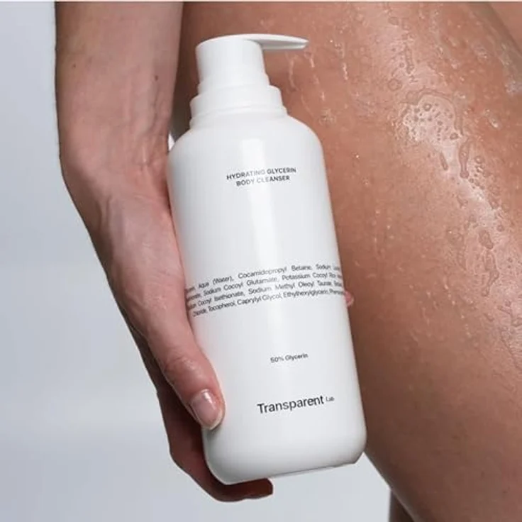Transparent Lab Hydrating Glycerin Body Cleanser 400 ml, feuchtigkeitsspendendes Duschgel mit 50 % Glycerin für hydratisierte und strahlende Haut – Bild 3