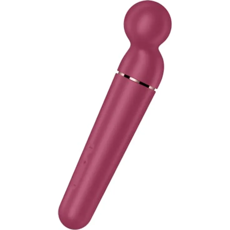 Satisfyer Planet Wand-er Massagestab, 60 Vibrationsmodi, wasserfest (IPX7), wiederaufladbar, 30,5 cm, in Beere