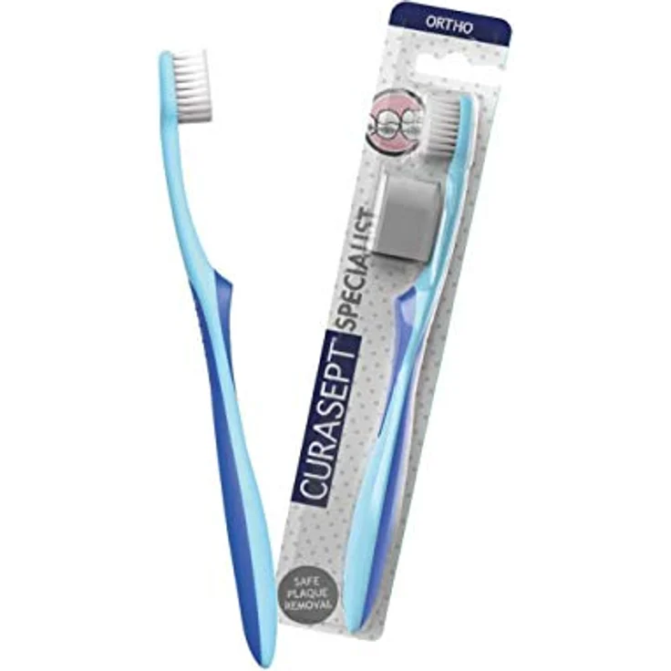ZahnQueen Curasept Ortho kieferorthopädische Zahnbürste, sanfte Pflege für Zahnfleisch und Zahnschmelz, Unisex – Bild 2