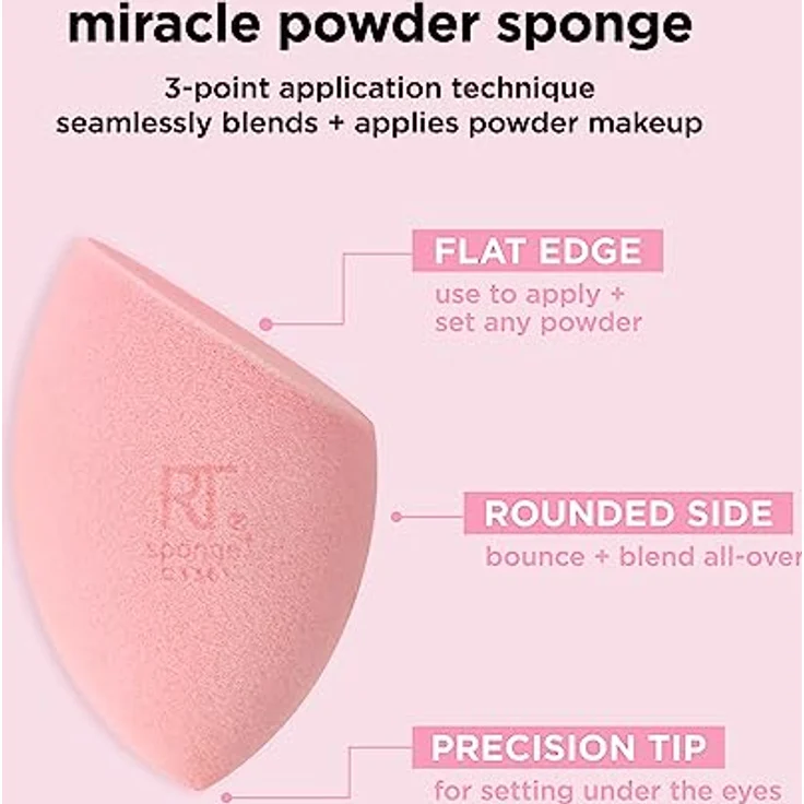 Real Techniques MIRACLE POWDER Puderschwamm, Dekorative Kosmetik Make-up Accessoires – Bild 4