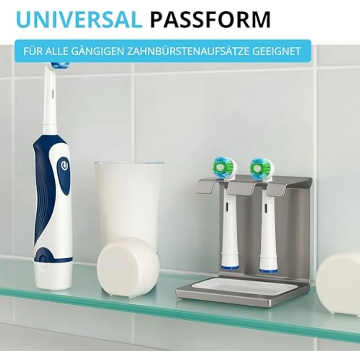 Wietre 4er Edelstahl Aufsteckbürsten-Halter mit Auffangschale, für Oral-B, Philips Sonicare, Waterpik, Fairywill – Bild 8