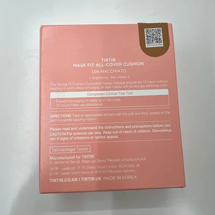 TIRTIR Mask Fit All Cover Cushion, mattierendes Make-up mit Hyaluronsäure, Farbton 33N Macchiato, 18 g – Bild 8
