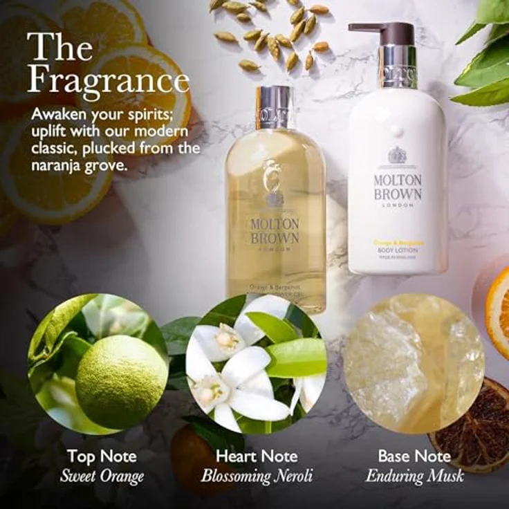 Molton Brown Orange & Bergamot Bade- und Duschgel Nachfüllpackung 400 ml, Umweltfreundliche Reinigung mit belebendem Zitrusduft – Bild 3