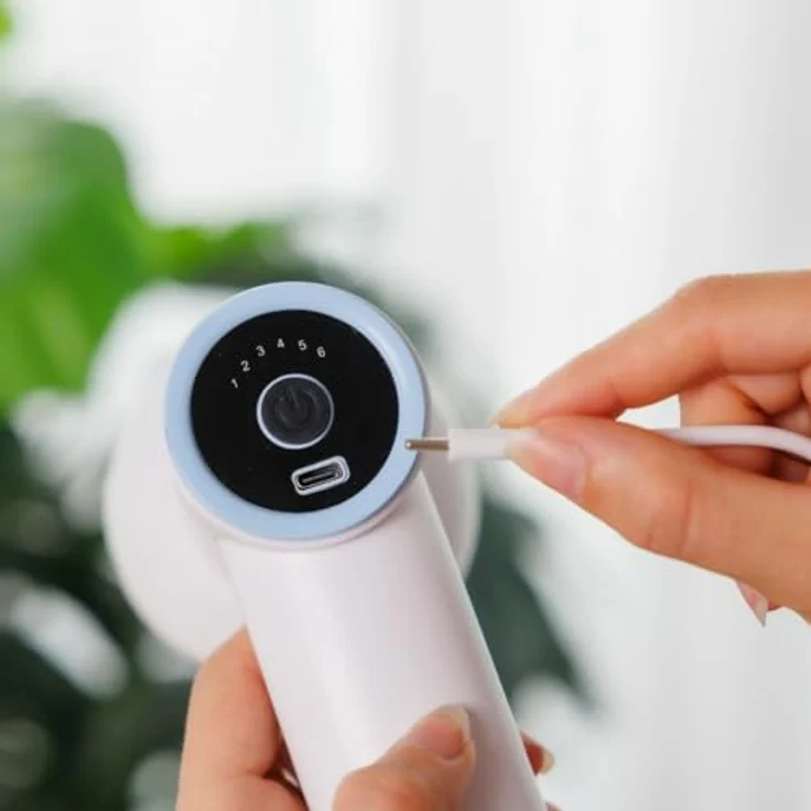 InnovaGoods CellyGun, 6 in 1 Wiederaufladbare Anti-Cellulite-Massagepistole mit 5 Massageköpfen und 6 Intensitätsstufen, ergonomisches Design, schwarz – Bild 5