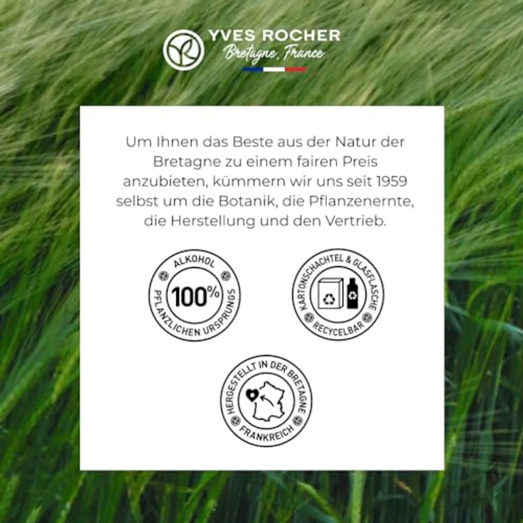 Yves Rocher PLEINES NATURE Verte Envolée, Eau de Parfum mit schwarzem Tee, Zitrone und Rose, erfrischender Damenduft, 100 ml – Bild 5