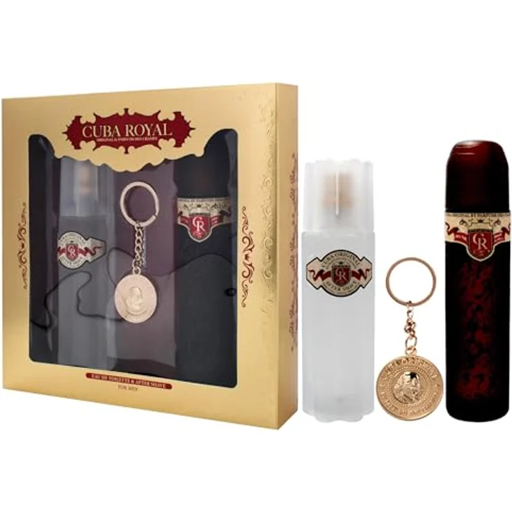 Cuba Royal Set Eau de Toilette (EdT) 100 ml + Rasierwasser 100 ml + Schlüsselanhänger – Bild 4