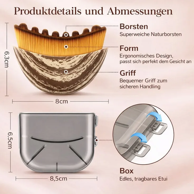 COOL-i ® Gesichtsmassagegerät Facial Contour Massage Brush, Ergonomische Pflegebürste mit weichen Borsten für alle Hauttypen