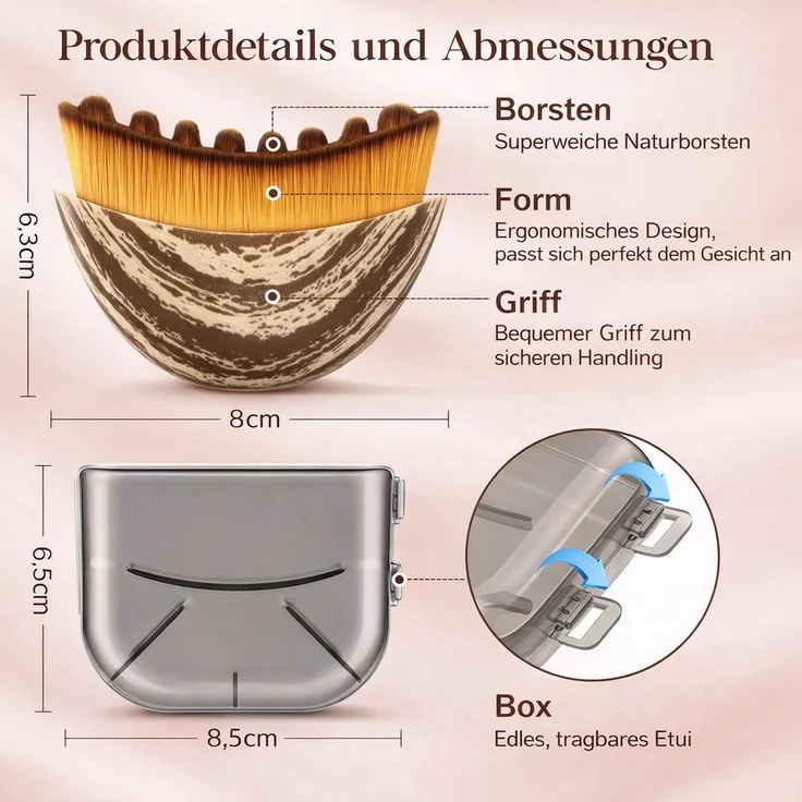 COOL-i ® Gesichtsmassagegerät Facial Contour Massage Brush, Ergonomische Pflegebürste mit weichen Borsten für alle Hauttypen