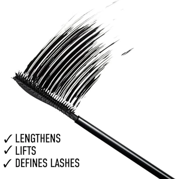 bareMinerals Strength & Length Serum-Infused Mascara, tiefschwarz, 8 ml, stärkende Pflanzenformel mit 3-in-1 Paddle Brush – Bild 5
