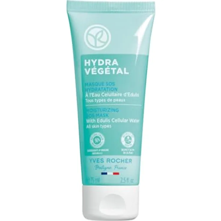 Yves Rocher HYDRA VÉGÉTAL Intensiv Feuchtigkeitsspendende SOS-Maske - Cremige Maske mit Edulis Pflanze - 75 ml