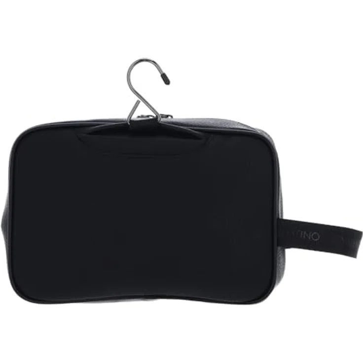 Valentino Efeo Soft Cosmetic Case with Strap Nero, Schicke Kosmetiktasche mit praktischem Haken zum Aufhängen, Maße: 24,5 x 16,5 x 9,5 cm – Bild 3