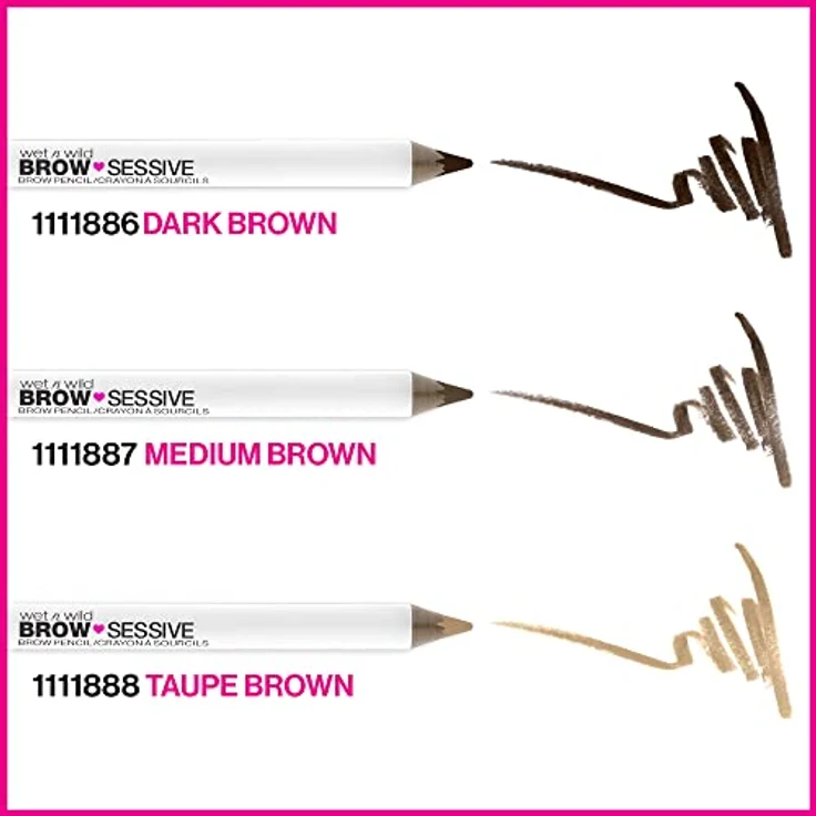 wet n wild Brow-Sessive Brow Pencil, Augenbrauenstift mit präziser Anwendung und Spoolie-Bürste, 1 g, Dark Eyebrown – Bild 5