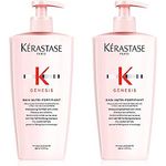 Kérastase Shampoo für normales bis trockenes und geschwächtes Haar, Kräftigendes und entwirrendes Haarbad, Bain Nutri-Fortifiant, Genesis, 2 x 500 ml, 1 LT