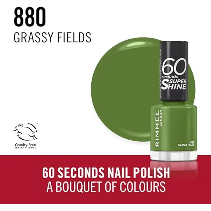 Rimmel London 60 SECONDS SUPER SHINE 8ml Nagellack - Impact Farbe, 3-in-1-Technologie – Bild 4