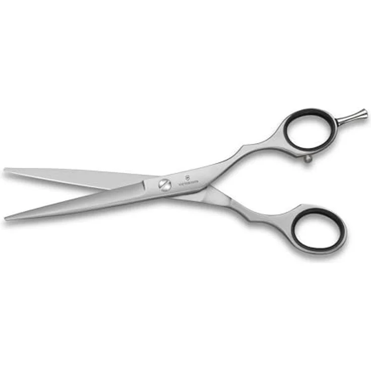 Victorinox Coiffeurschere, 17 cm, extra scharf, rostfreie Stahlklingen, mit Fingerstütze, Silber – Bild 1