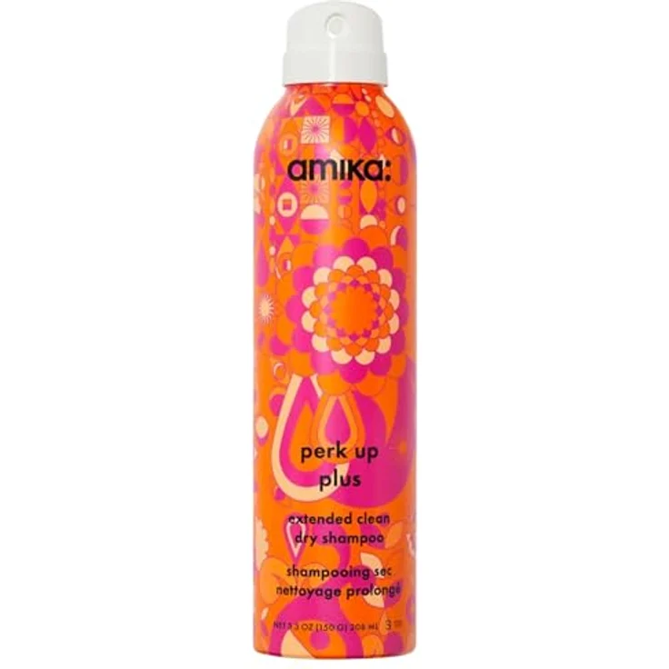 Amika Perk Up Plus Ext Clean Trockenshampoo, 192 ml – Aufbauendes Trockenshampoo für frische Ansätze ohne Rückstände – Bild 1
